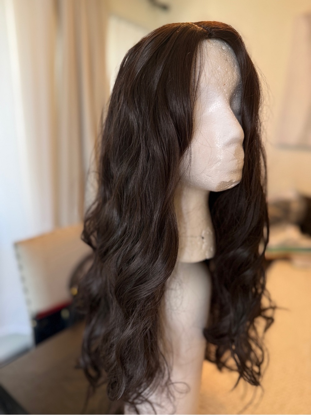 Long wavy brown wig -NEW